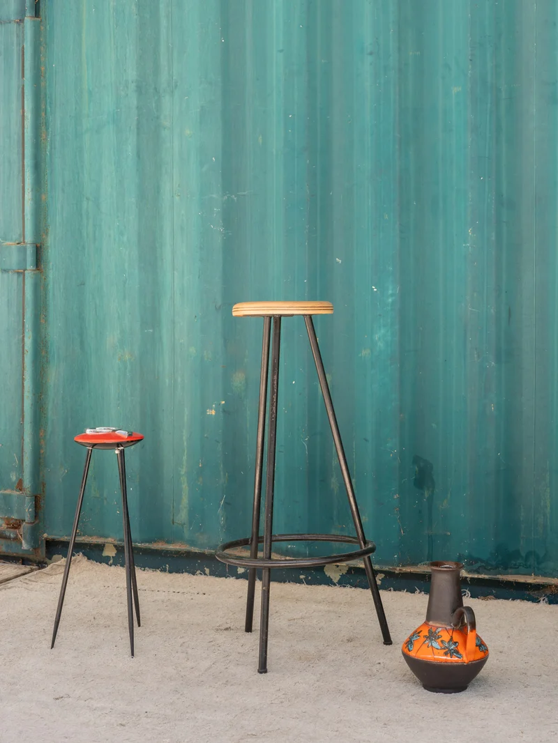 Gaston, le tabouret de bar en bois et métal N°196