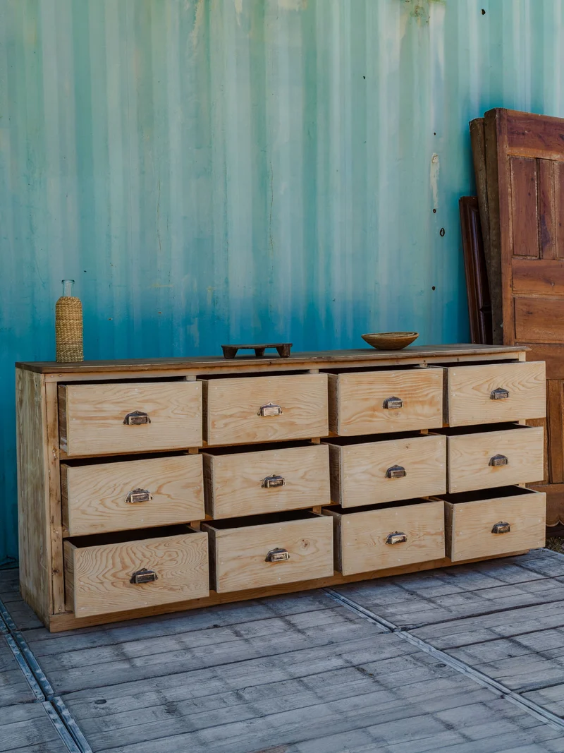 Fernand, le meuble de métier à 12 casiers en bois N°391