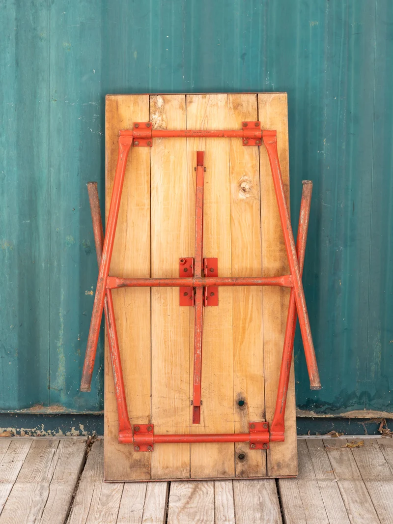 Edouard, le bureau en bois et métal rouge N°1027