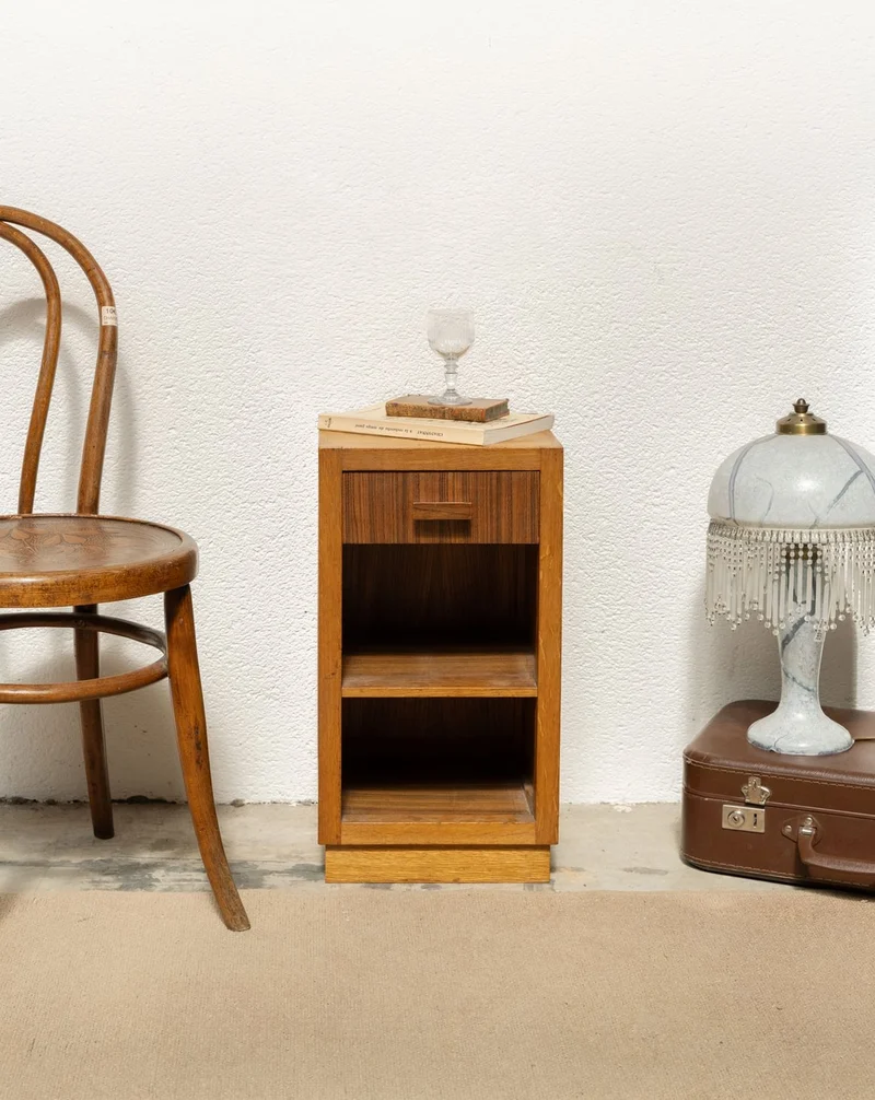 Odile, la table de chevet mid-century en bois N°1475