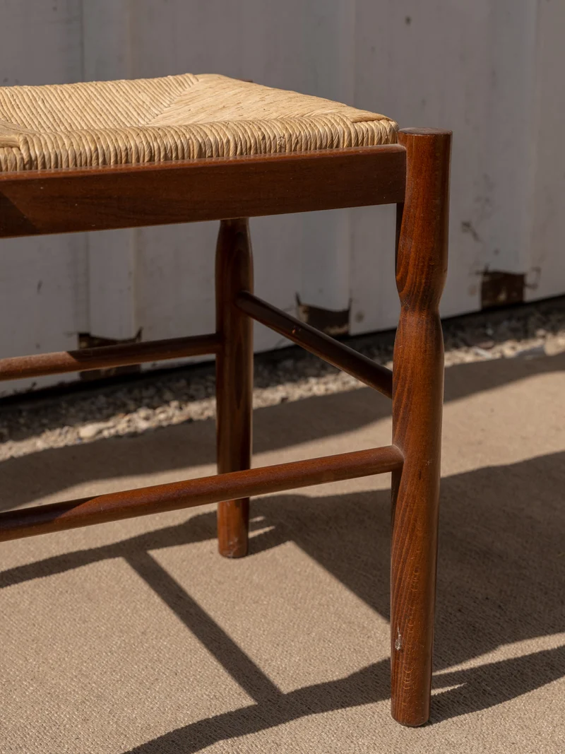 Regis, le tabouret en bois et en paille N°1477