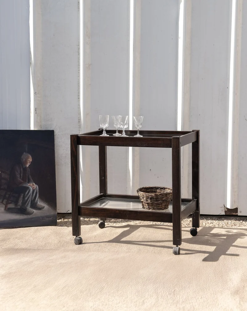 Anouk, la desserte en bois et en verre N°363
