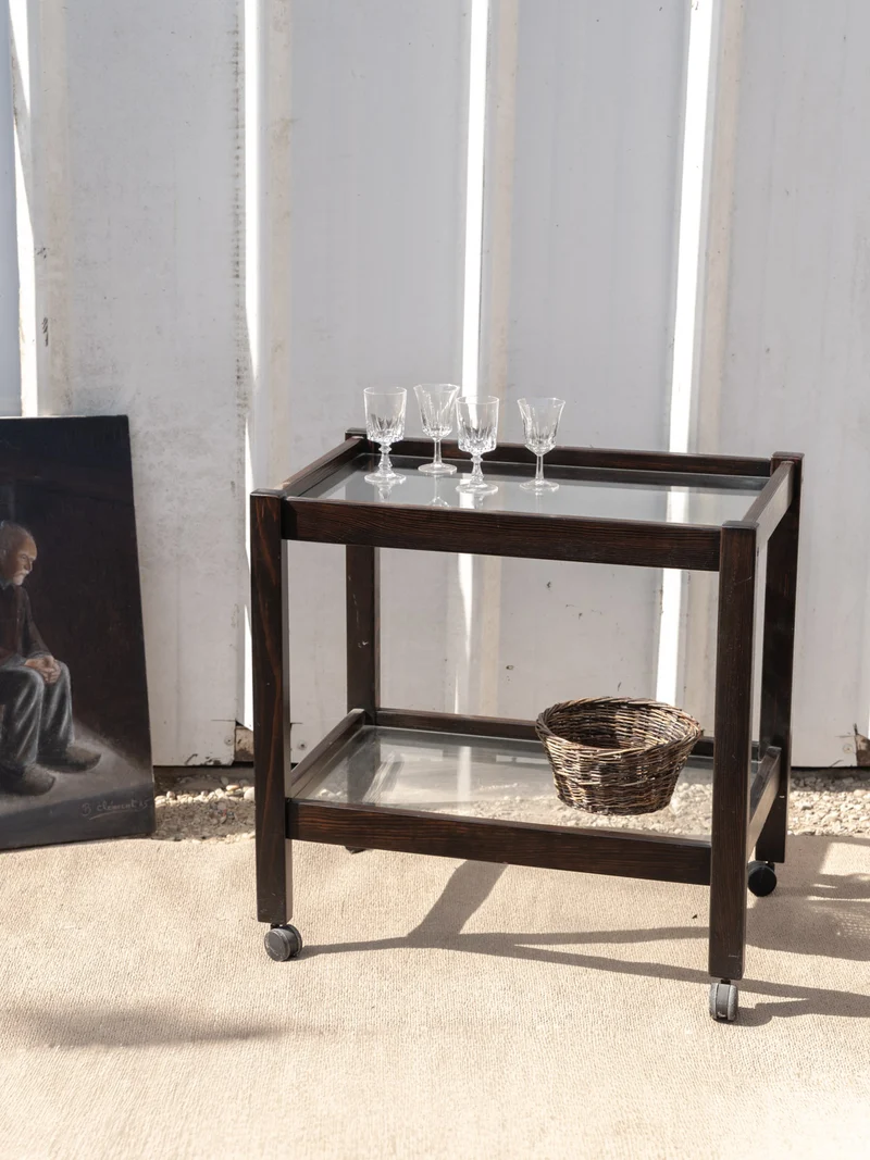 Anouk, la desserte en bois et en verre N°363