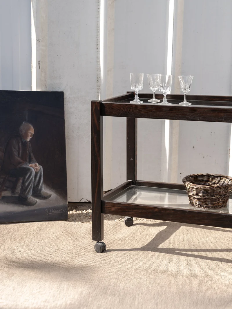 Anouk, la desserte en bois et en verre N°363