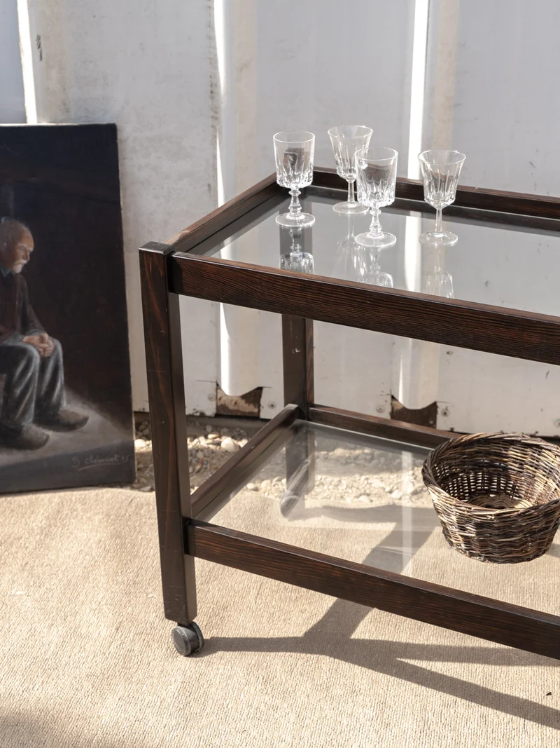 Anouk, la desserte en bois et en verre N°363