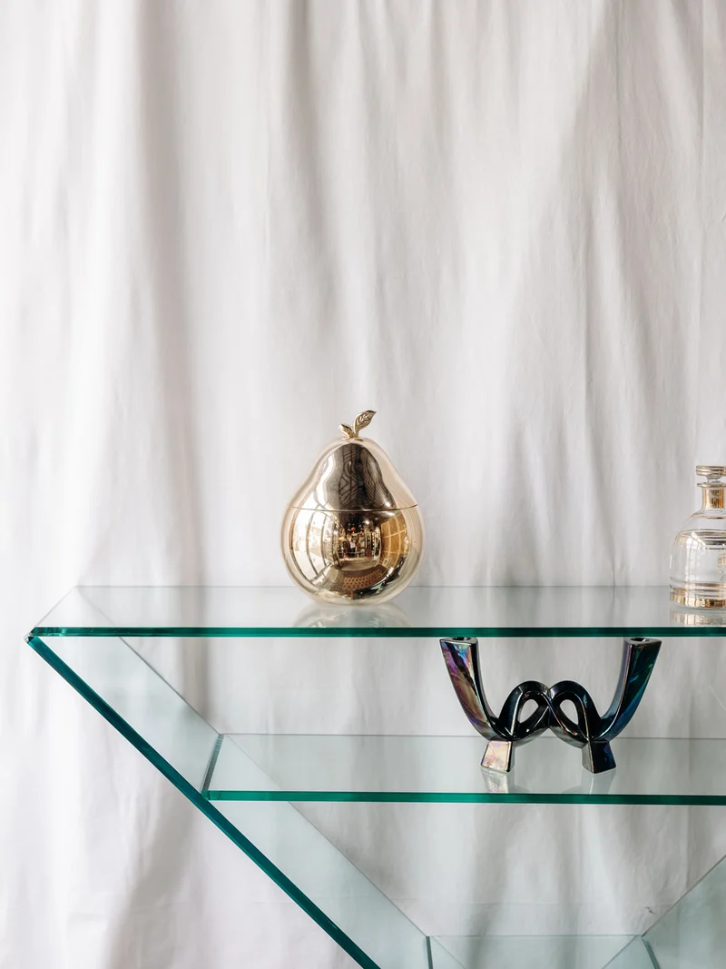 Hanna, la console en verre et marbre N°601