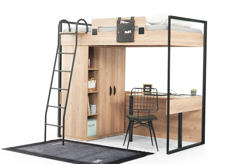 Chambre jeune modulaire chêne SMART
