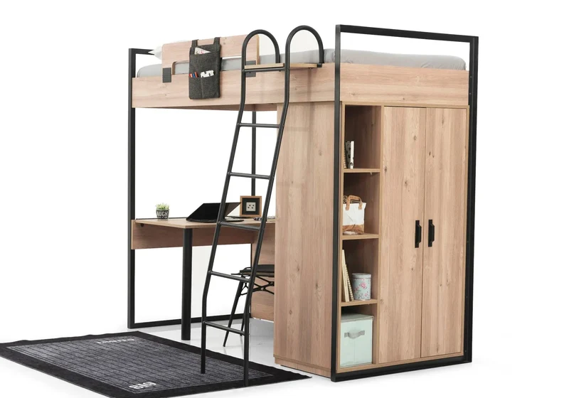Chambre jeune modulaire chêne SMART
