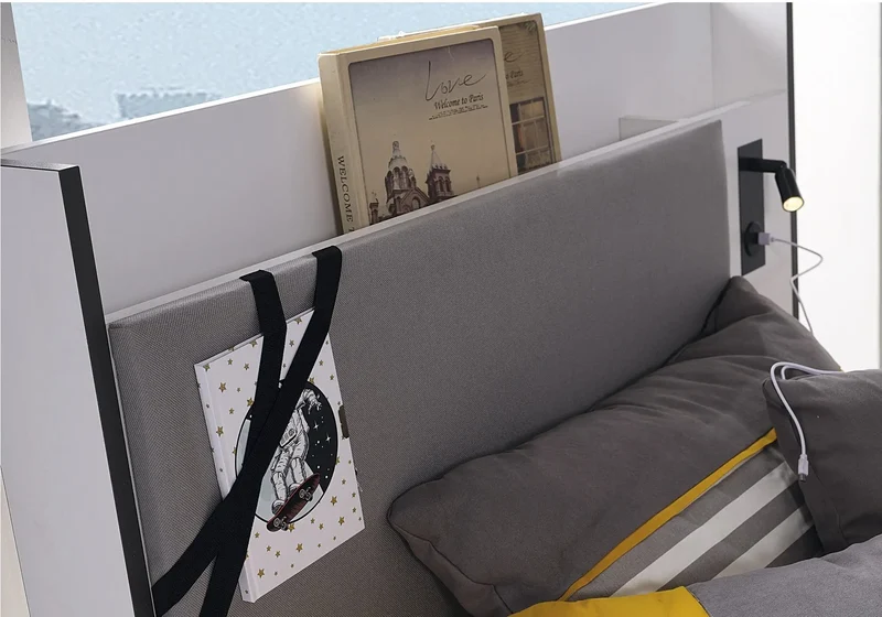 Ensemble de chambre jeune moderne anthracite INFINITY