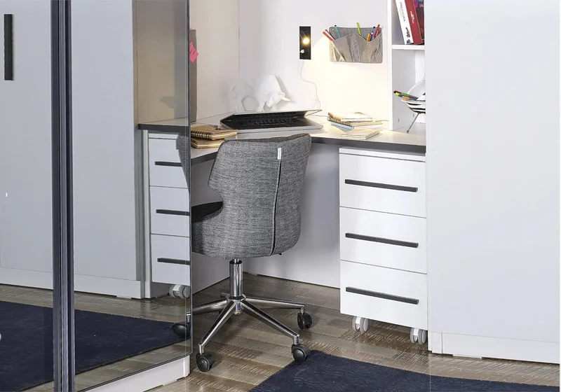 Ensemble de chambre jeune moderne blanc INFINITY