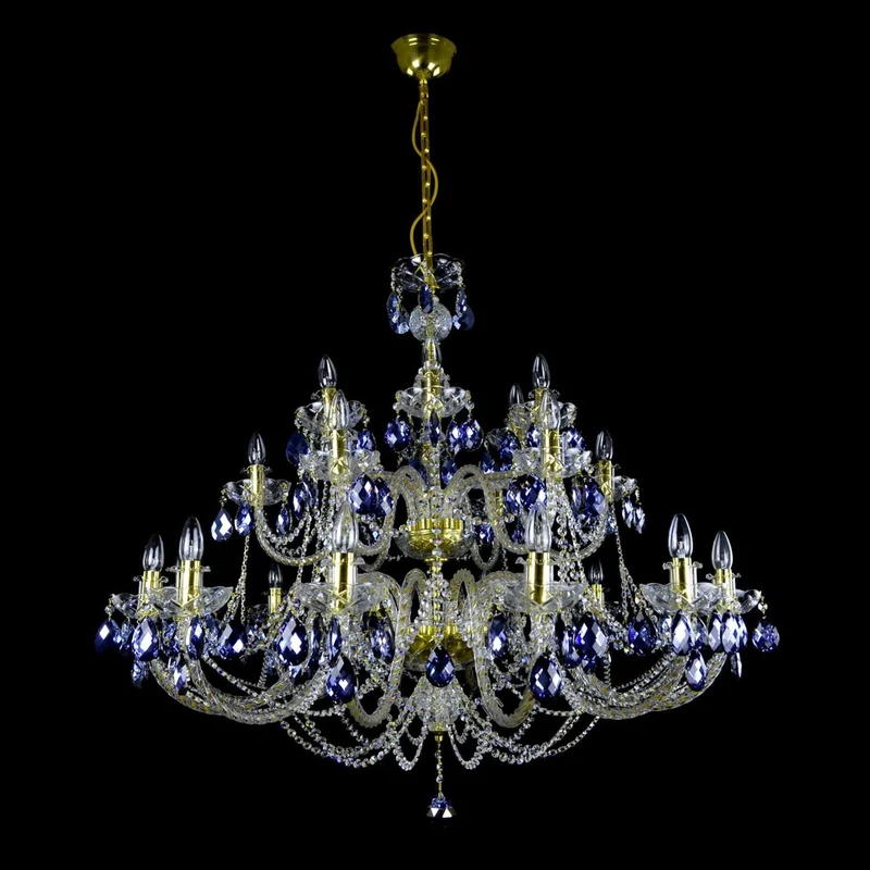 Casa Padrino Luxus Kristall Deckenleuchte Gold Ø 105 x H. 90 cm - Prunkvolle Messing Deckenleuchte mit böhmischem Kristallglas - Barock Möbel - Edel & Prunkvoll