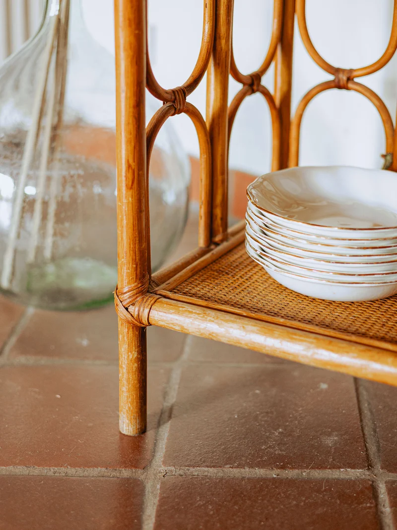 Gaëlle, l'étagère en osier vintage naturel N°1463