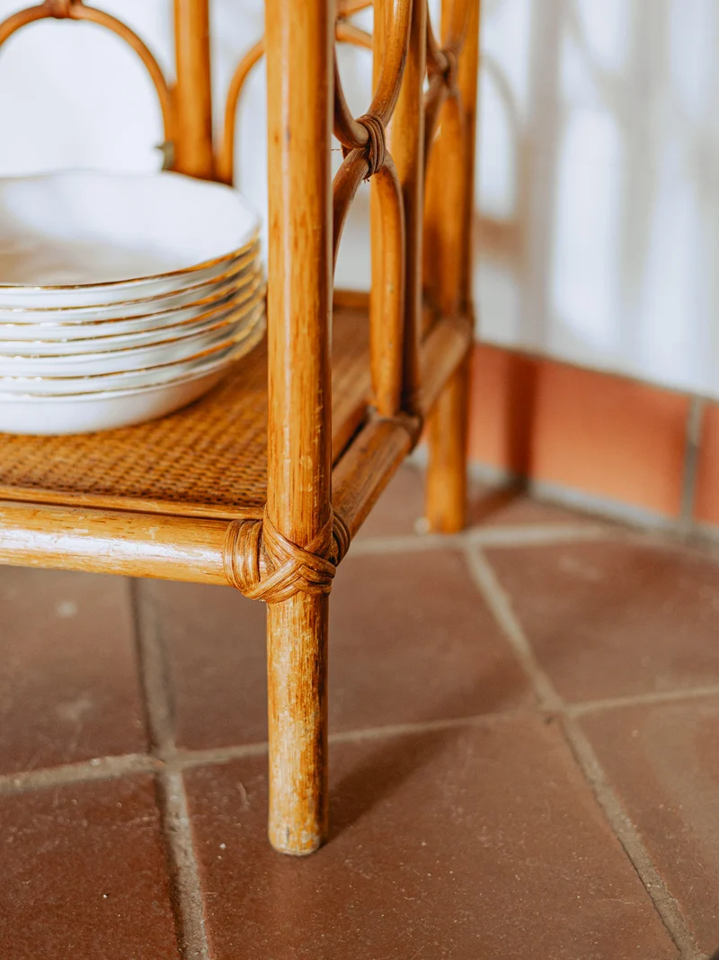 Gaëlle, l'étagère en osier vintage naturel N°1463
