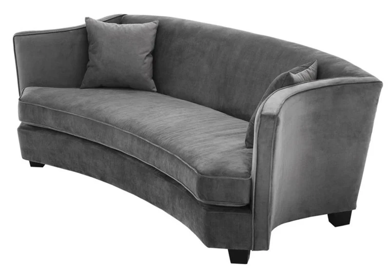 Casa Padrino Luxus Sofa Grau 226 x 110 x H. 74 cm - Luxus Wonzimmer Möbel