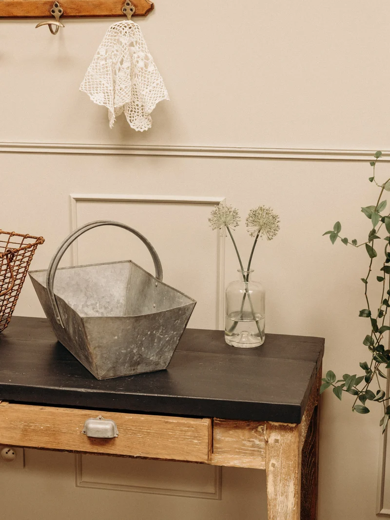 Ambroise, le panier en métal zinc N°934