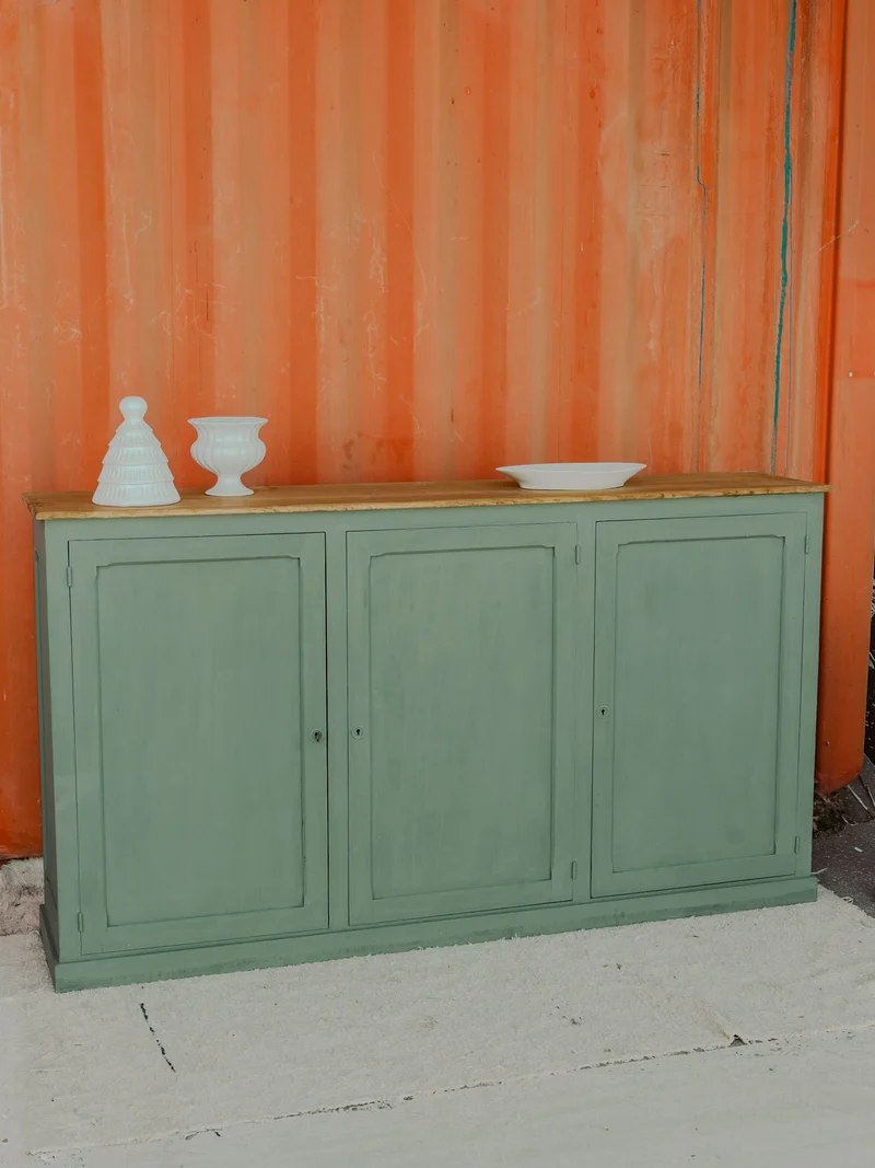 Gilbert, le long buffet en bois vert d'eau N°1591