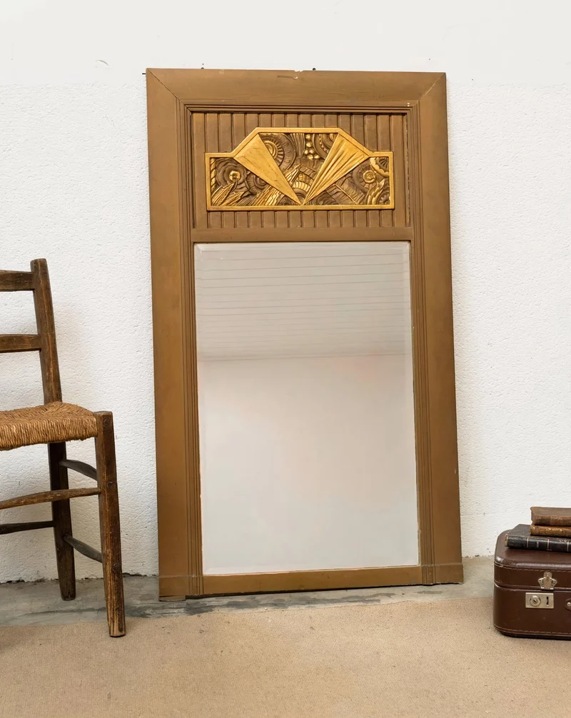 Georges, le grand miroir Art Déco en bois N°1316