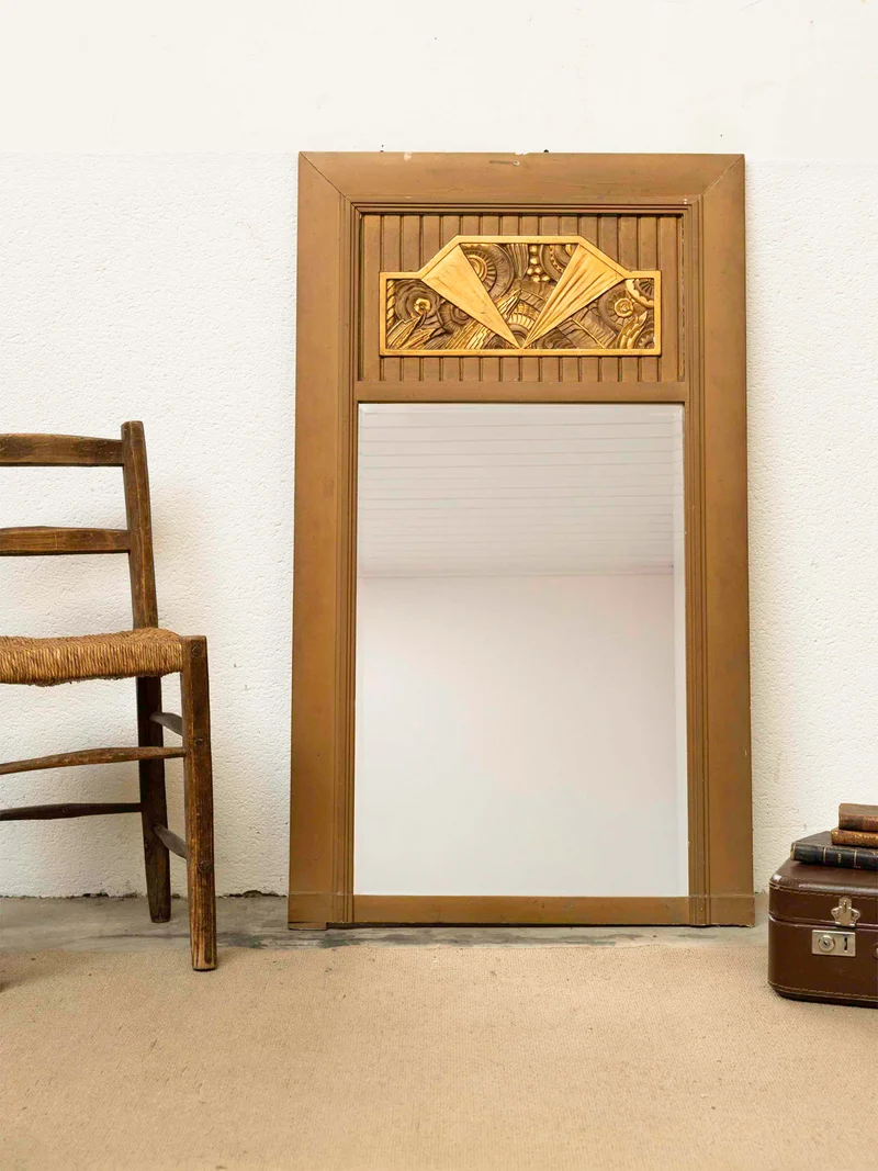 Georges, le grand miroir Art Déco en bois N°1316