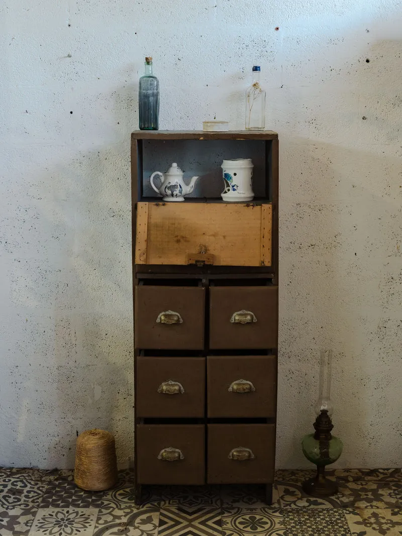 Fernand, le meuble de métier en bois marron N°382