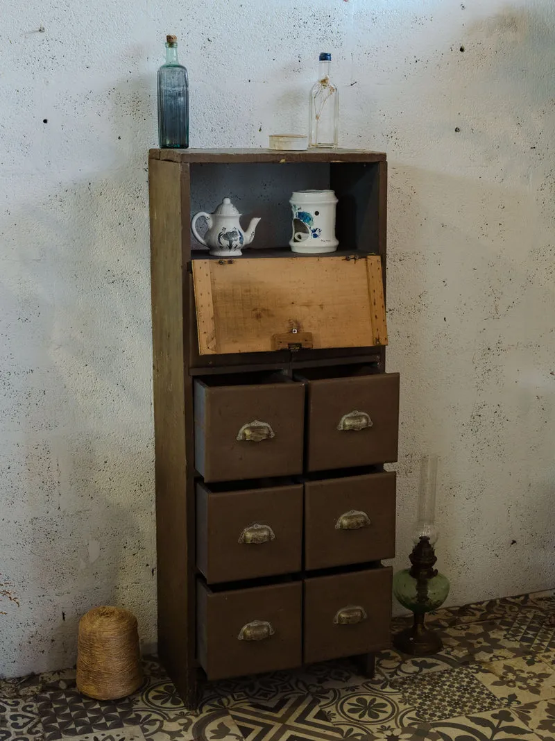Fernand, le meuble de métier en bois marron N°382