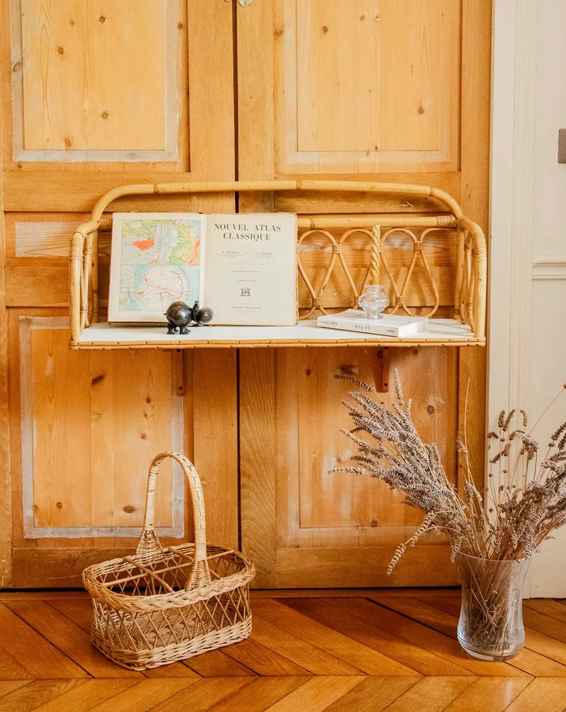 Gaëlle, l'étagère en rotin au style organique N°1461