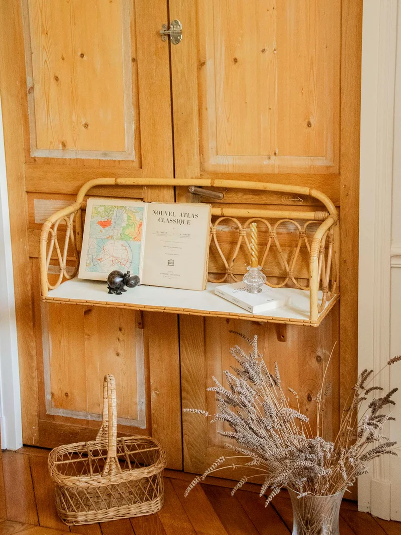Gaëlle, l'étagère en rotin au style organique N°1461