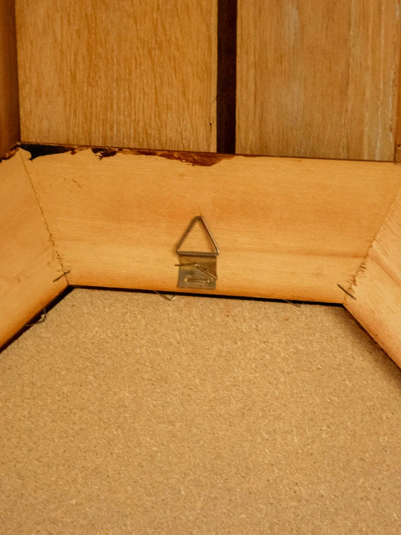 Georges, le miroir octogonal en bois foncé N°1319