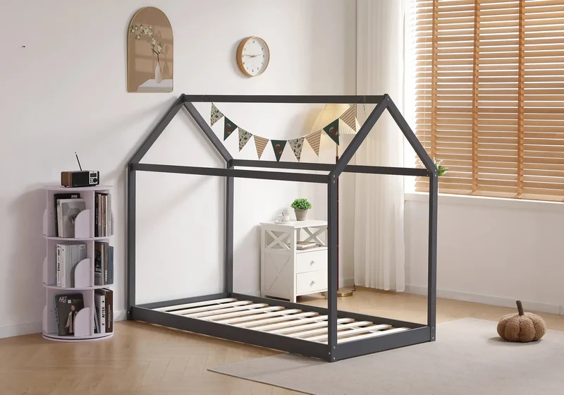 Lit cabane enfant bois blanc - Erva