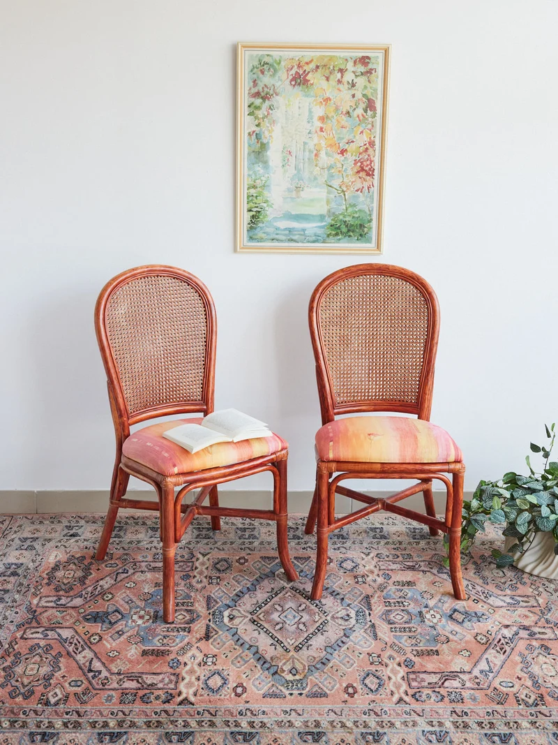 Alma, la paire de chaises en rotin N°1717