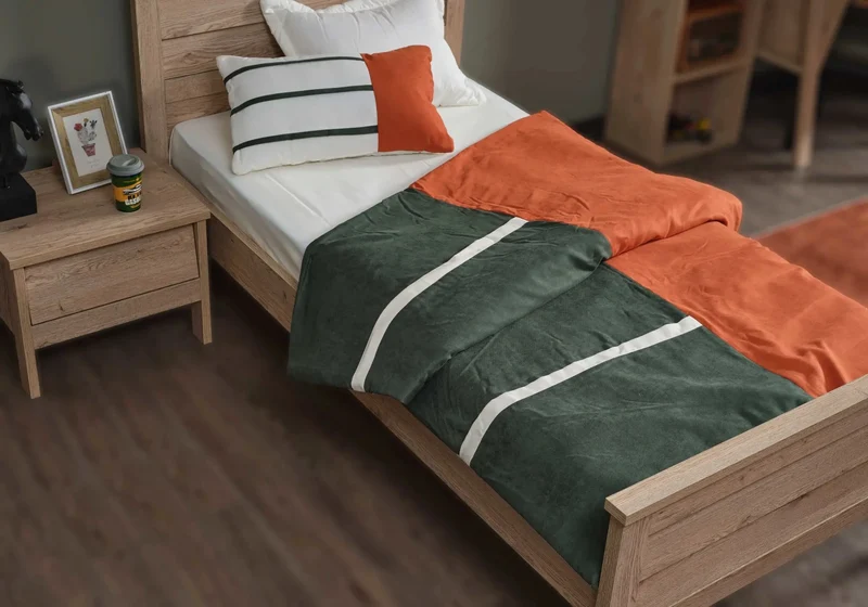 Ensemble de chambre jeune moderne taupe PETRA