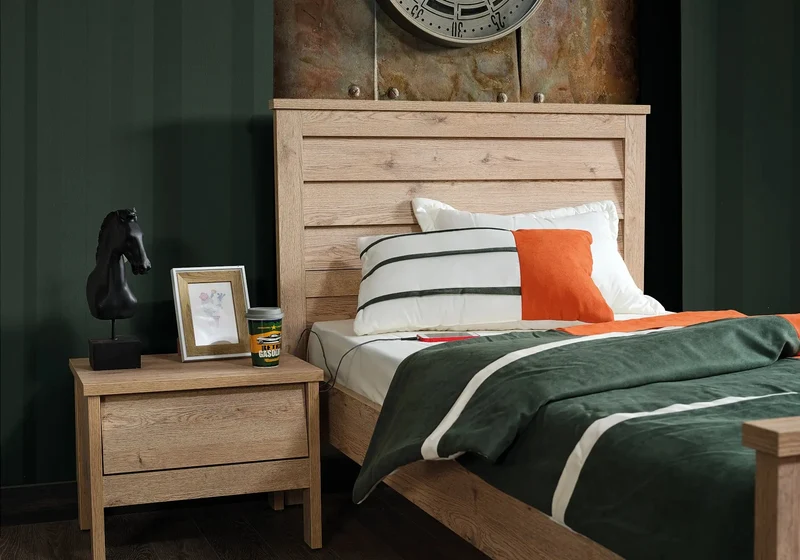 Ensemble de chambre jeune moderne taupe PETRA