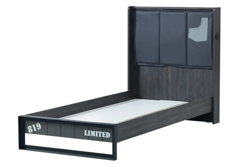 Ensemble complet de chambre moderne anthracite DARK