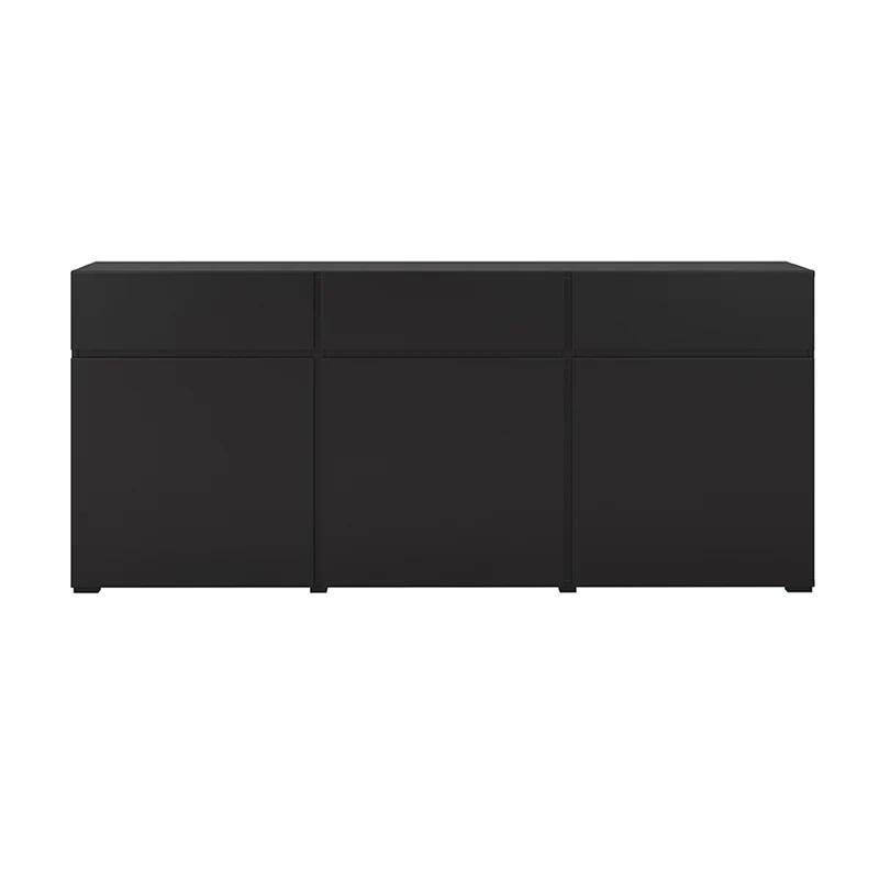 Buffet 3 portes 3 tiroirs Lilia Noir