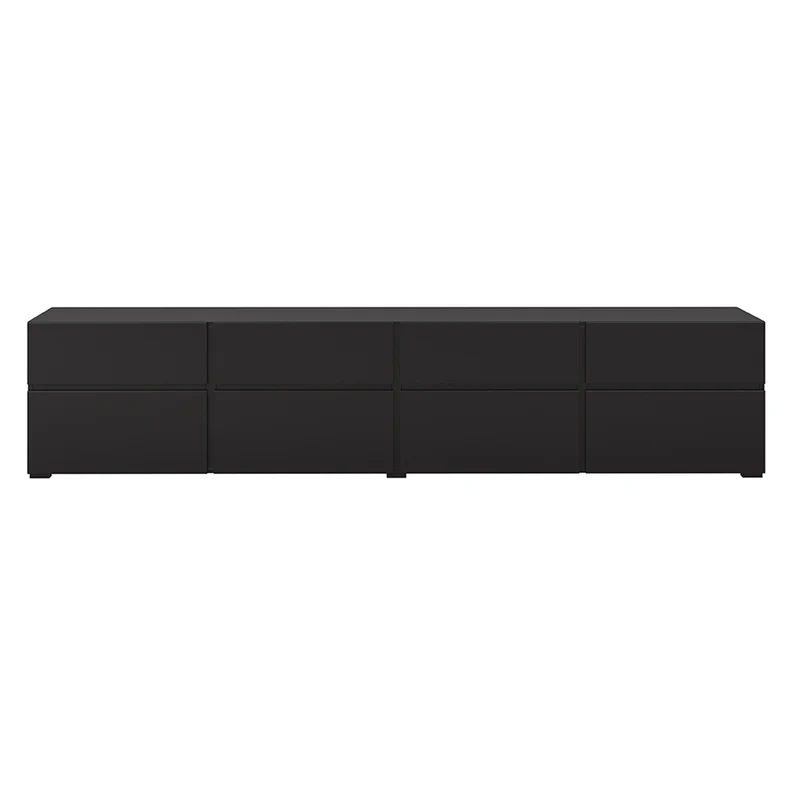 Meuble TV 4 portes 225 cm Lilia Noir