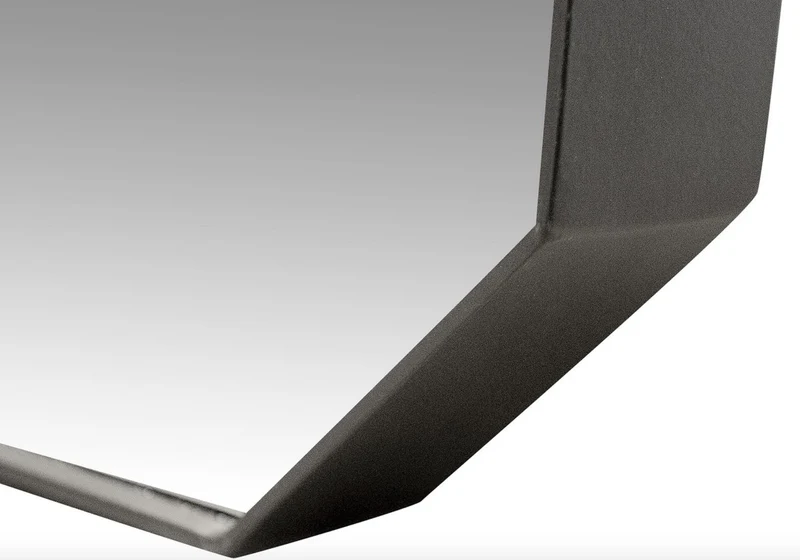 Casa Padrino Luxus Spiegel mit schwarz pulverbeschichteten Stahlrahmen 80 x H. 220 cm - Luxus Kollektion