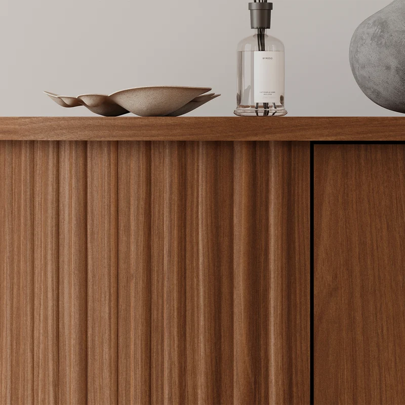 Buffet 1 porte 3 tiroirs Canopée Bois foncé
