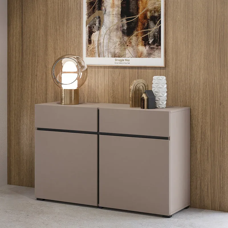 Buffet 2 portes 2 tiroirs Lilia Taupe
