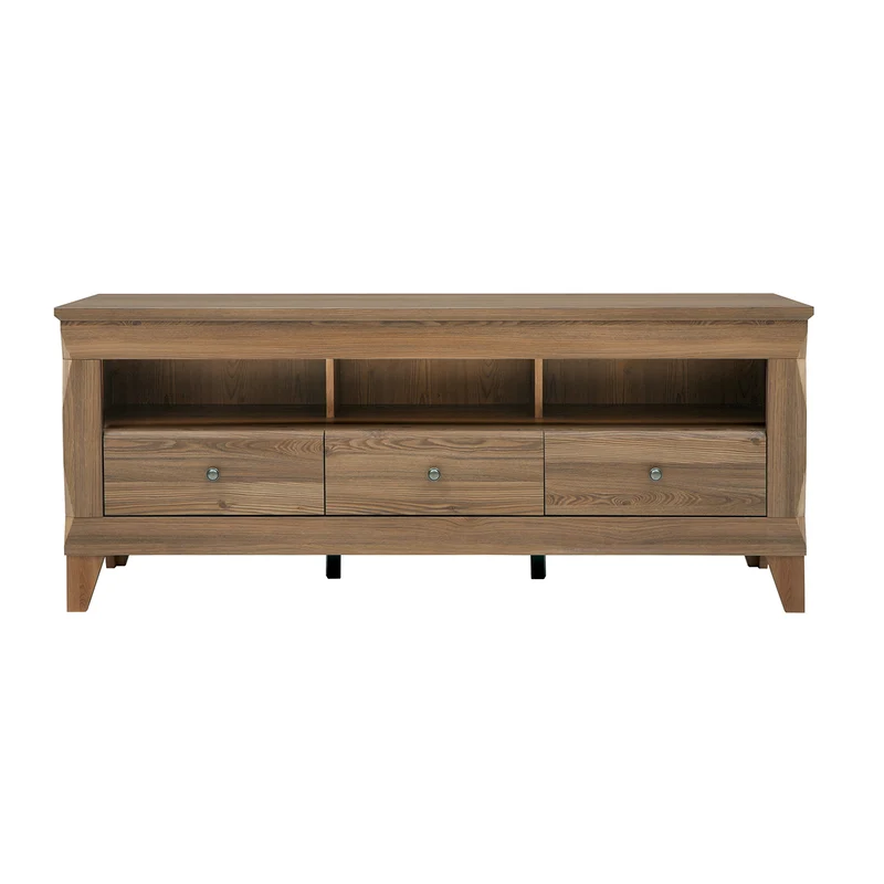 Meuble TV 3 tiroirs 156 cm Raya Bois