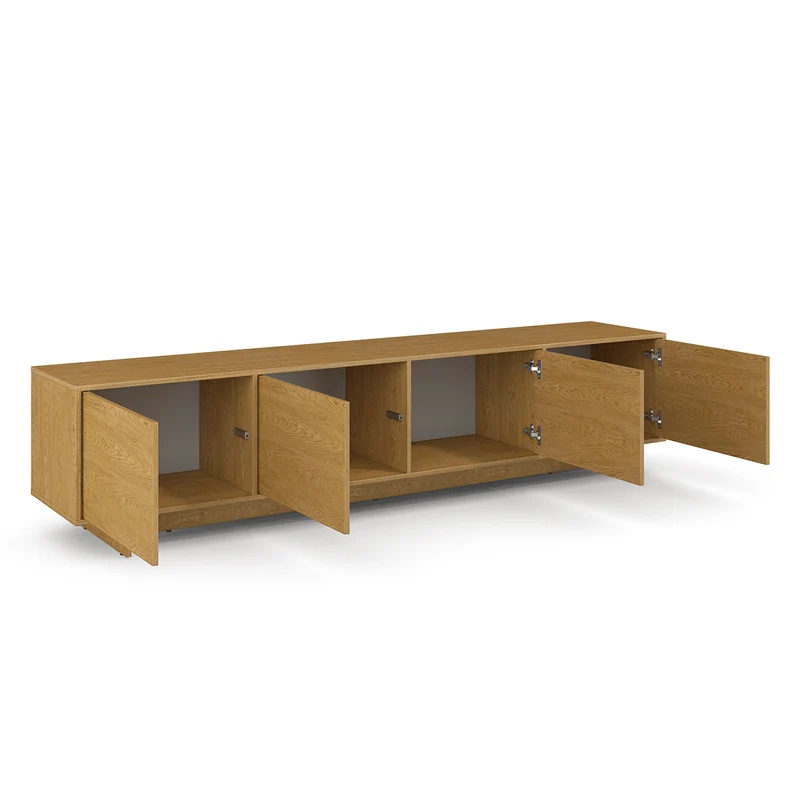 Meuble TV 4 portes 221 cm Tadao Bois