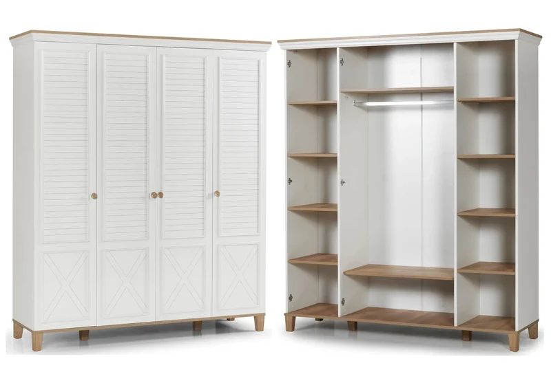 Ensemble complet de chambre moderne beige ATLAS