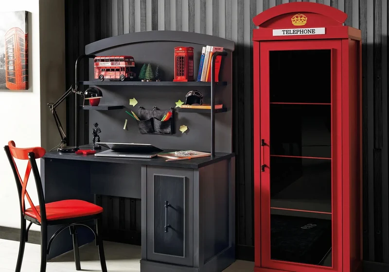 Ensemble de chambre pour jeune rouge LONDON
