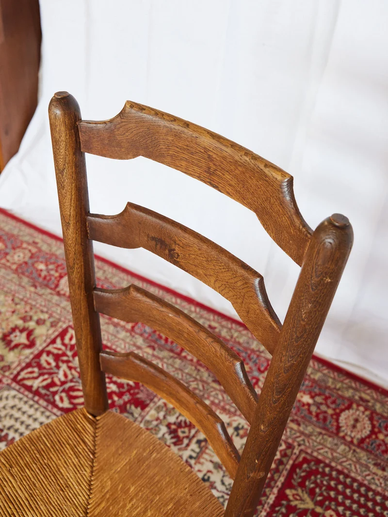 Claude, le lot de 4 chaises en paille N°1436
