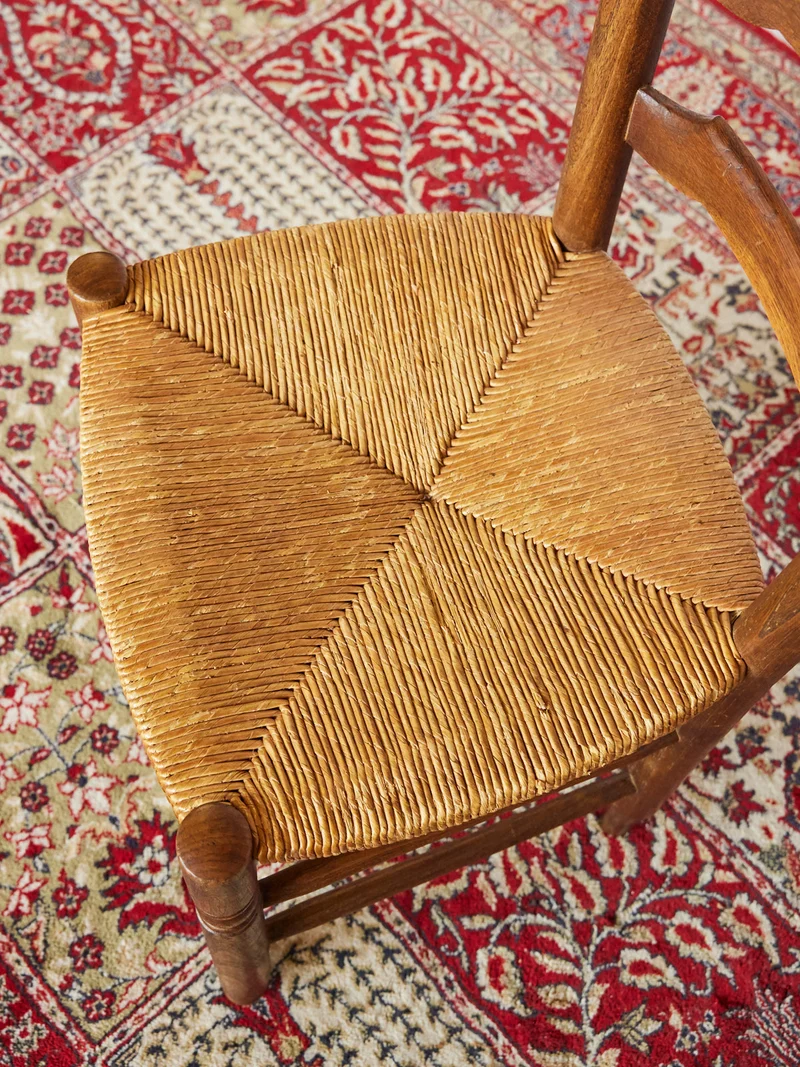 Claude, le lot de 4 chaises en paille N°1436