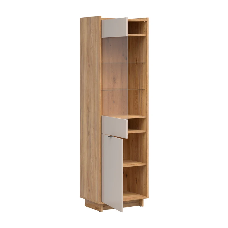 Vitrine 2 portes Donna Cachemire et Bois