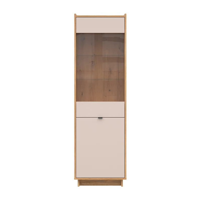Vitrine 2 portes Donna Cachemire et Bois
