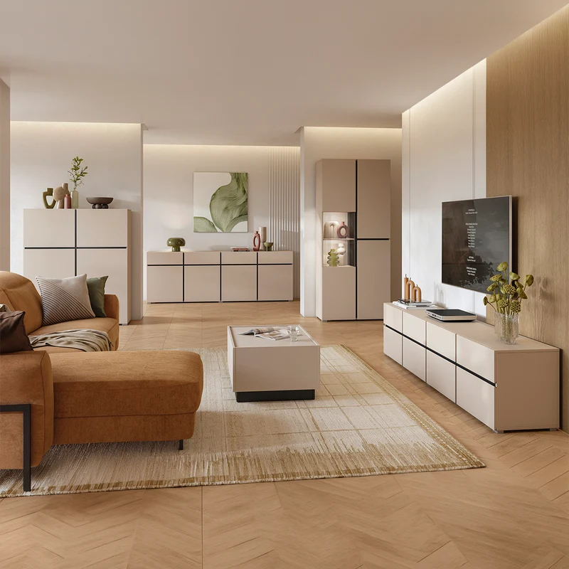 Buffet haut 4 portes Lilia Cachemire