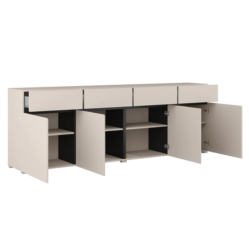 Buffet 4 portes 4 tiroirs Lilia Cachemire