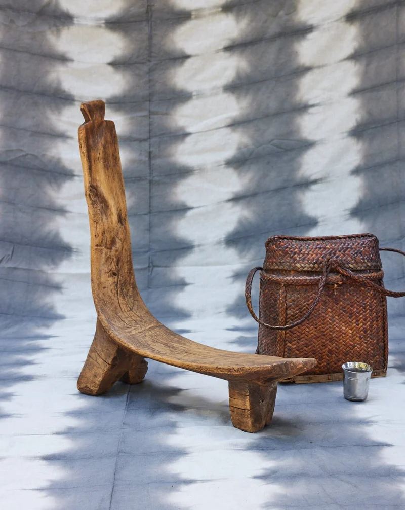 Ernest, l'assise exotique en bois N°1056