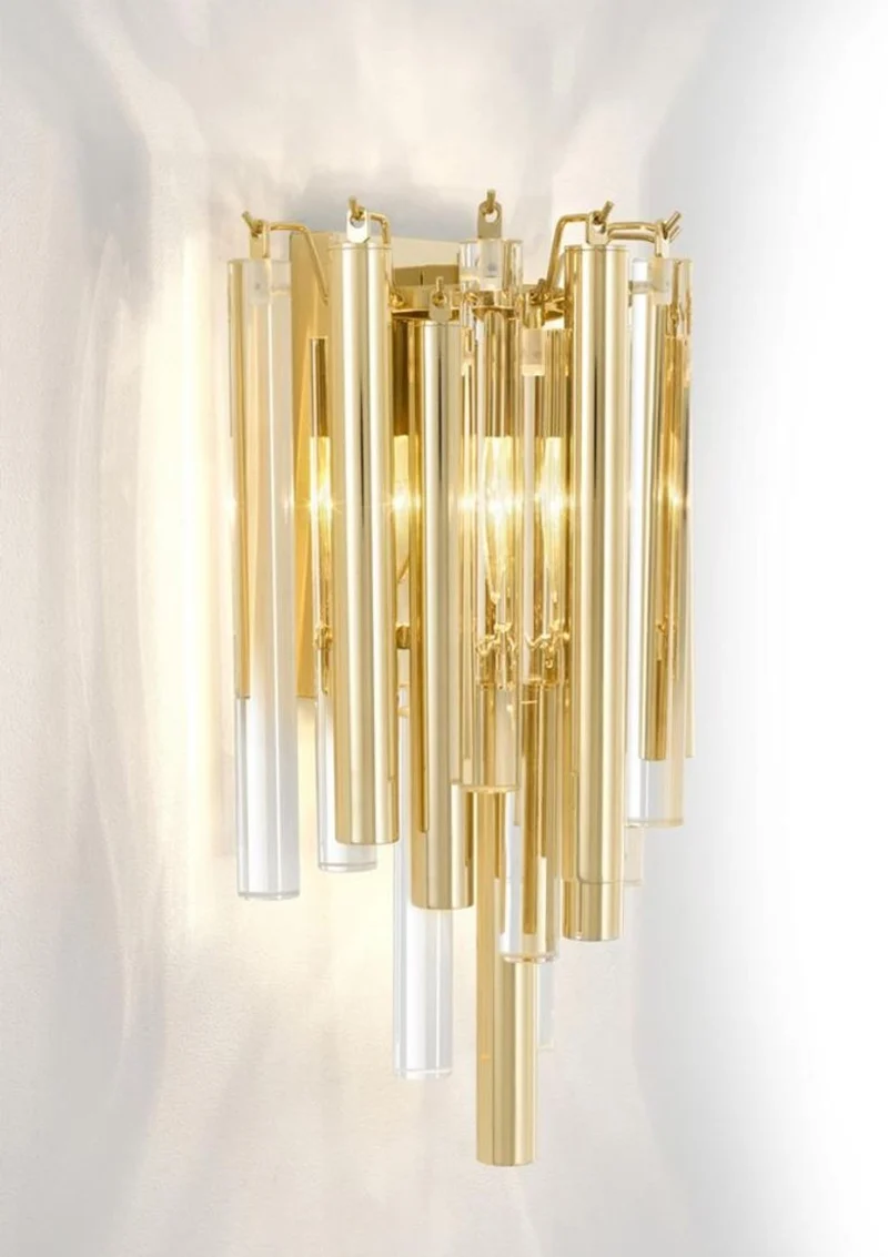 Casa Padrino Luxus Wandleuchte / Wandlampe Gold 23 x 14,5 x H. 42 cm - Hotel Restaurant Kollektion