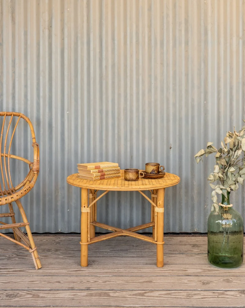 Francine, la table d'appoint en osier et bambou N°1117